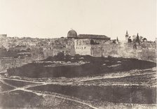 Jérusalem, Enceinte du Temple, Vue générale de la face Sud 1, 1854. Creator: Auguste Salzmann.