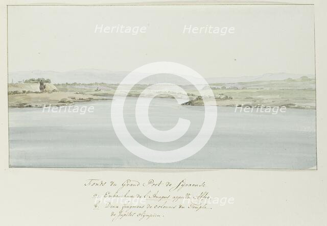 Extremity of the great port of Syracuse, 1778. Creator: Louis Ducros.