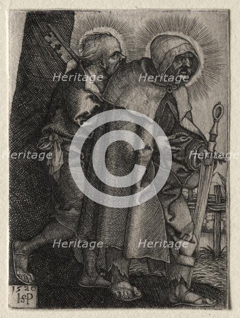 Christ and the Apostles: St. Peter and St. Paul, 1520. Creator: Hans Sebald Beham (German, 1500-1550).
