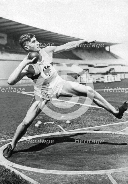 Hans Heinrich Sievert, German athlete, 1936. Artist: Unknown
