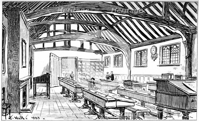 The grammar school, Stratford-upon-Avon, Warwickshire, 1885.Artist: Edward Hull