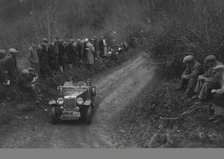 MG NA Magnette of SM Harrocks competing in the MCC Lands End Trial, 1935. Artist: Bill Brunell.