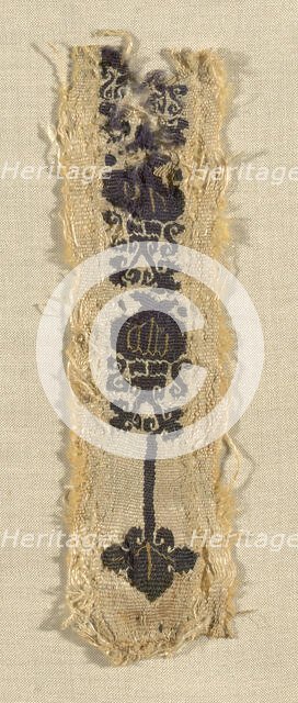 Border (from a Tunic), Egypt, Roman period (30 B.C.- 641 A.D.), 4th century. Creator: Unknown.