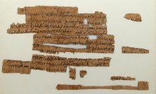 Papyri Fragments, Coptic, 7th century. Creator: Unknown.