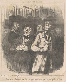 Amateurs classiques ... convaincus ..., 19th century. Creator: Honore Daumier.