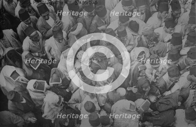 Proclamation, Baghdad, 1917. Creator: Bain News Service.