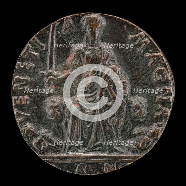 Venetia and Two Furies [reverse], c. 1454/1484. Creator: Antonello della Moneta.