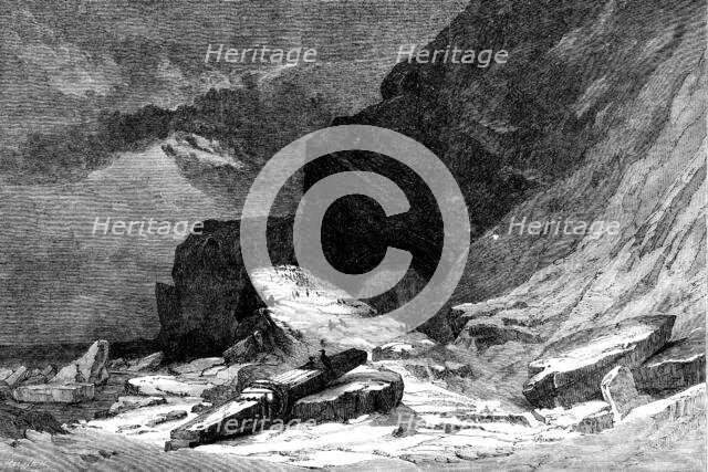 The International Exhibition: "Western Coast of the Island of Heligoland", by Hermann Eschke, 1862. Creator: Smyth.