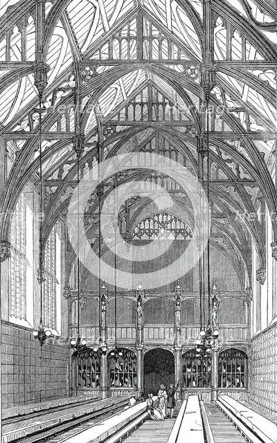 The Great Hall, south end, Lincoln's Inn New Buildings, 1845. Creator: Unknown.