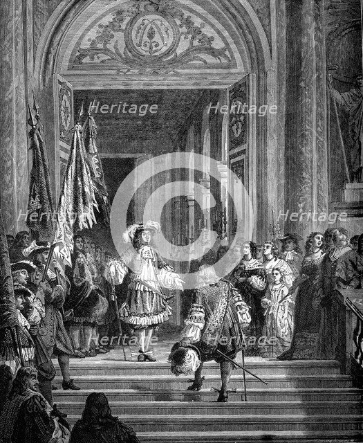 The return of the Grand Conde to Versailles, 1674 (1882-1884). Artist: Unknown