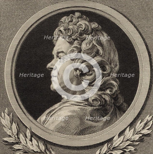 Portrait of the composer Jean-Baptiste Lully (1632-1687), 1770. Creator: Saint-Aubin, Augustin, de (1736-1807).