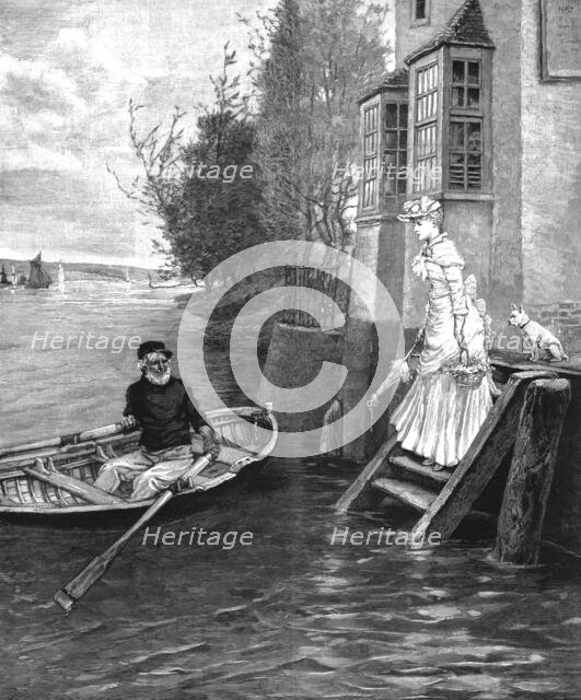 ''The Ferry - "A Dainty Fare", after GH Boughton, A.R.A.', 1890. Creator: Unknown.