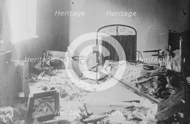 Room in villa at Tilsit occupied by Russian officers, between c1914 and c1915. Creator: Bain News Service.