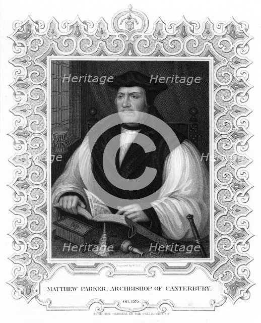 Matthew Parker, English prelate, 19th century. Artist: William Holl
