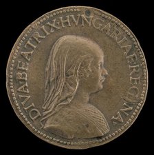 Beatrice of Aragon, 1457-1508 [obverse], probably 1491/1505. Creator: Unknown.
