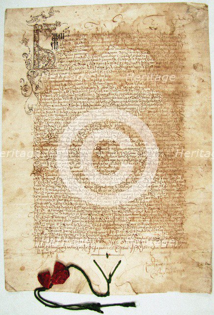 The edict of the Tsar Michail I Fyodorovich of Russia (1596-1645), 1625.