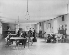Georgetown Convent, Washington, D.C. - students in study hall, not after 1892. Creator: Frances Benjamin Johnston.