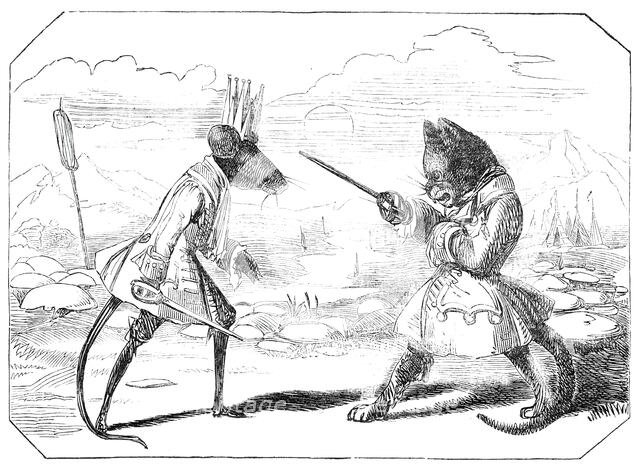 Scene from "Cat's Castle", at the Adelphi Theatre, 1844. Creator: Unknown.