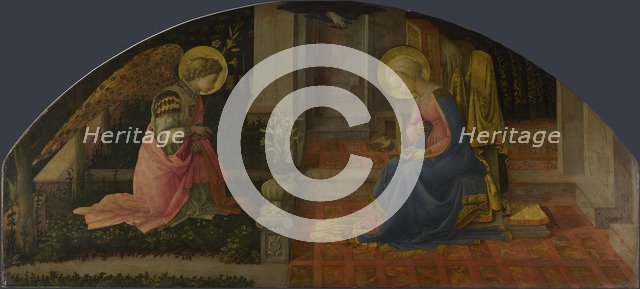 The Annunciation (Medici Panel), c. 1450. Artist: Lippi, Fra Filippo (1406-1469)