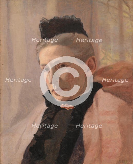 Frederikke von Scholten, née Arendrup, the Artist's Mother-in-Law, 1898-1902. Creator: Christian Mourier-Petersen.