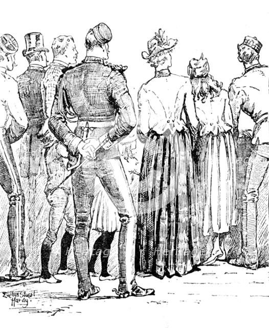 Sketches at the Royal Military Tournament...: spectators, 1890. Creator: Unknown.