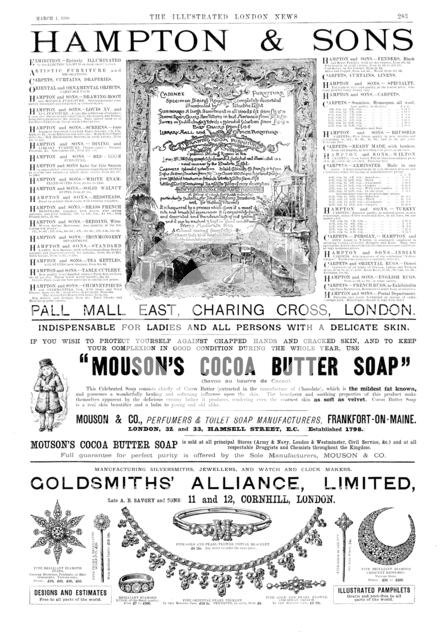 Page of advertisements, 1890. Creator: Unknown.