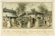 Le Palais Royal Garden Walk, 1787. Creator: Louis Le Coeur.
