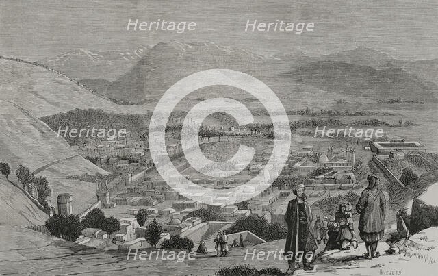 View of the city from the Citadel, Kabul, Afghanistan, 1878.  Creator: Andrés Ovejero.