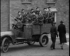 British Soldiers Sitting in a Lorry, 1921. Creator: British Pathe Ltd.