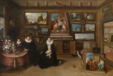 Portrait of a Family in a Collector's Cabinet, 1628-1629. Creator: Frans Francken II.