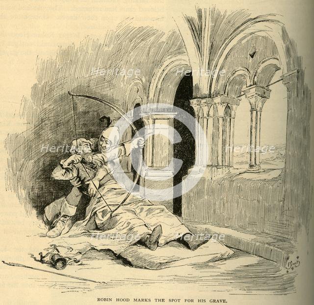 'Robin Hood Marks the Spot for his Grave', 1883. Creator: Unknown.