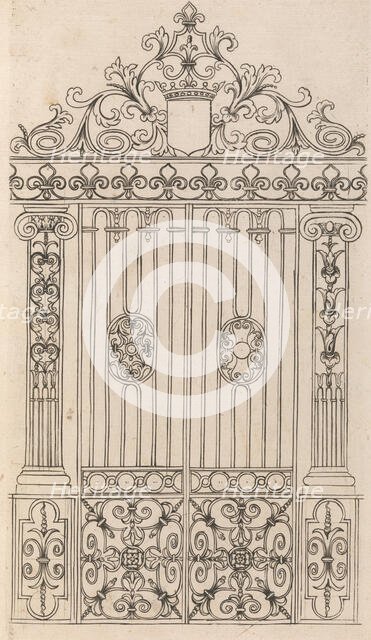Diverses Pieces de Serruriers, page 17 (recto), ca. 1663. Creator: Jean Berain.