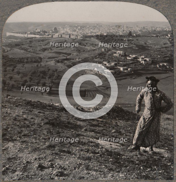 'View of Jerusalem from Mount Scopus', c1900. Artist: Unknown.