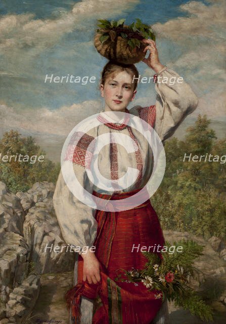 Girl Returning from the Forest, 1893. Creator: Antonina Majewska.