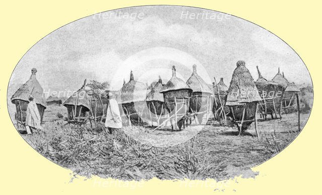 ''Greniers a mil au Mossi; L'Ouest Africain', 1914. Creator: Unknown.