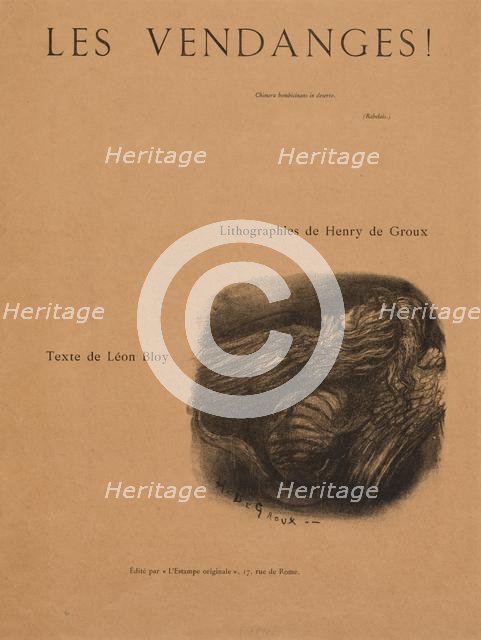 The Vintages!: Title Page, 1894. Creator: Henri de Groux (Belgian, 1867-1930).