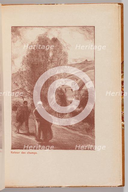 Catalogue de LExposition de Auguste Lepère: Return from the Fields..., 1908. Creator: Auguste Louis Lepère (French, 1849-1918).