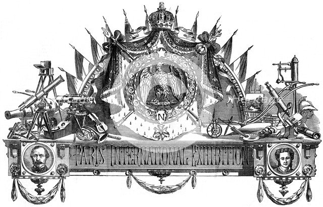 Emblem of the Paris International Exhibition, 1867. Artist: Unknown