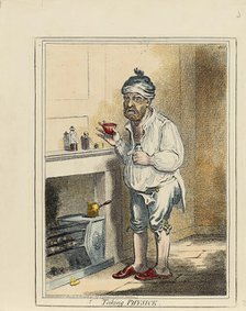 Taking Physic, 1800. Creator: Gillray, James (1757-1815).