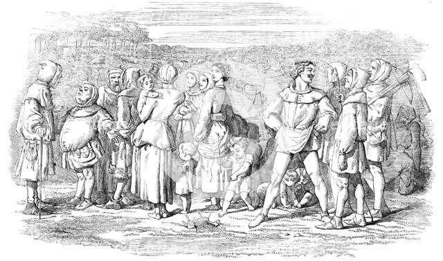 Citizens of London walking in the Pleasant Pastures of Smethefelde, 1857. Creator: Unknown.