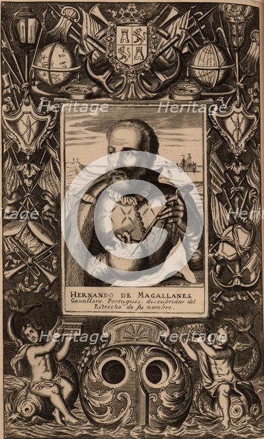 Portrait of Ferdinand Magellan (1470-1521), 1624. Creator: Anonymous.