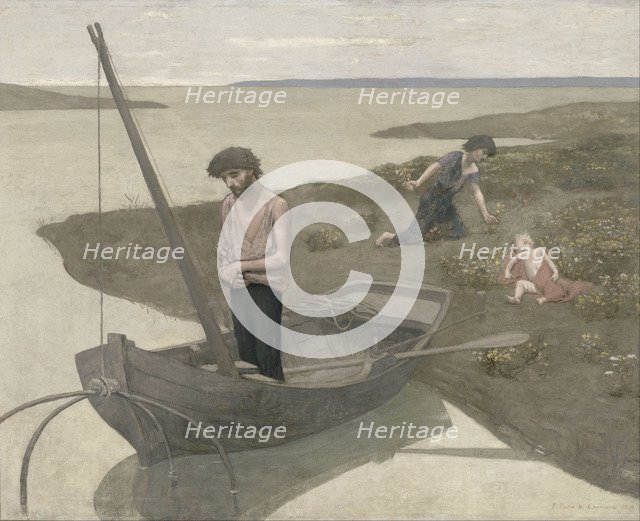 The Poor Fisherman, 1881. Artist: Puvis de Chavannes, Pierre Cécil (1824-1898)