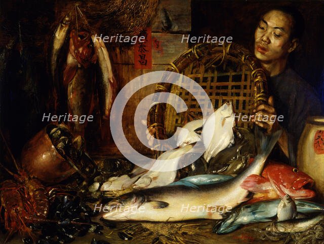 The Chinese Fishmonger, 1881. Creator: Theodore Wores.