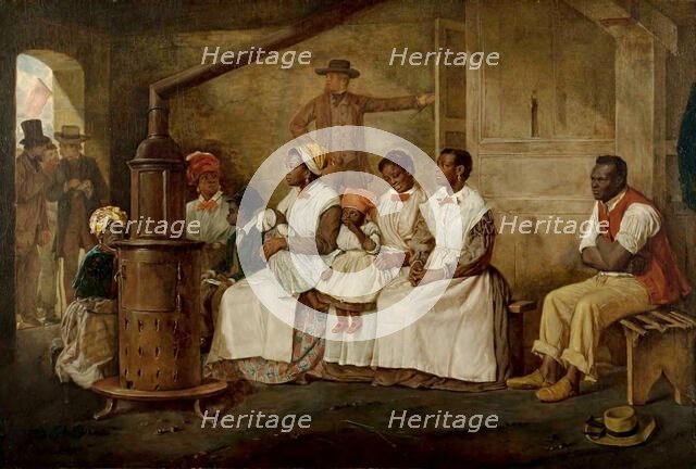 Slaves waiting for sale, Richmond, Virginia, 1861. Creator: Crowe, Eyre (1824-1910).