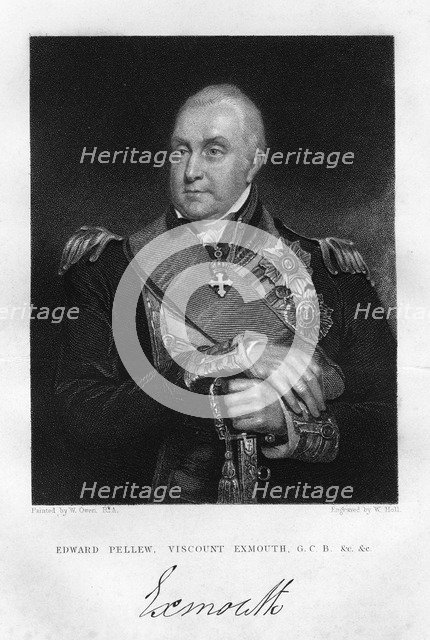 Admiral Edward Pellew (1757-1833), 1st Viscount Exmouth, 1837.Artist: W Holl