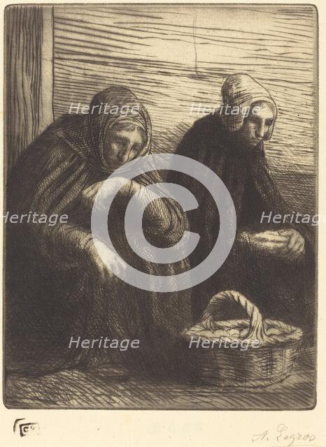 Egg-sellers, 2nd plate (Les marchandes d'oeufs). Creator: Alphonse Legros.