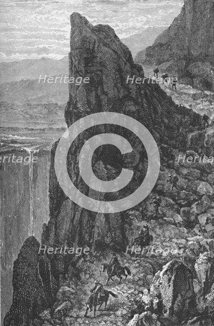 'Travelling in the Andes',  c1885, (1890). Artist: Robert Taylor Pritchett.