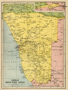 Map of German South West Africa, First World War, (c1920). Creator: John Bartholomew & Son.