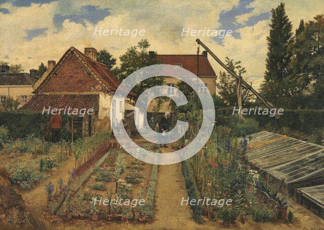 Garden of a Florist, 1864. Creator: Henri Jean Augustin de Braekeleer.