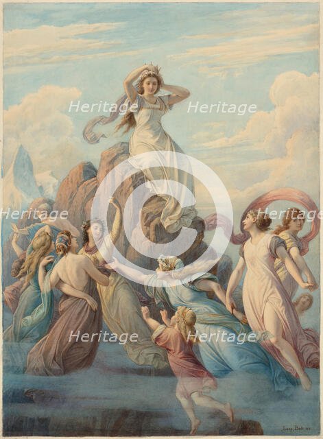 Berglied (Mountain Song) after Friedrich Schiller, 1881. Creator: Bode, Leopold (1831-1906).